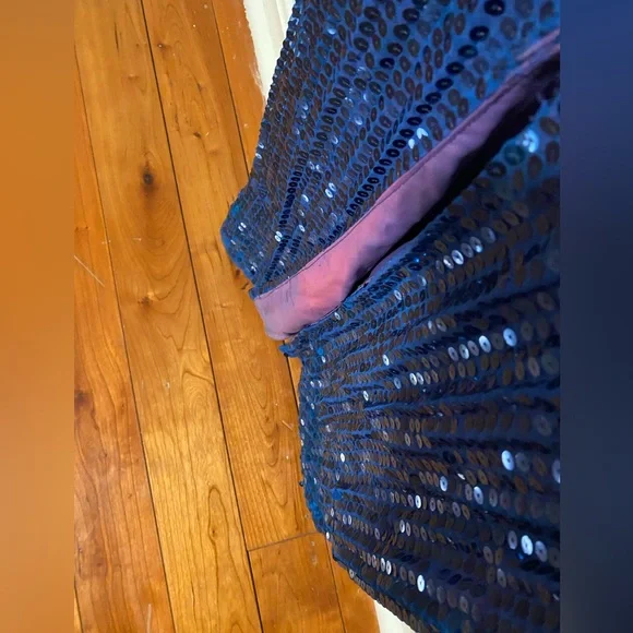 Sequin Long Sleeve Dress in Blue and Purple - Picture 5 of 5